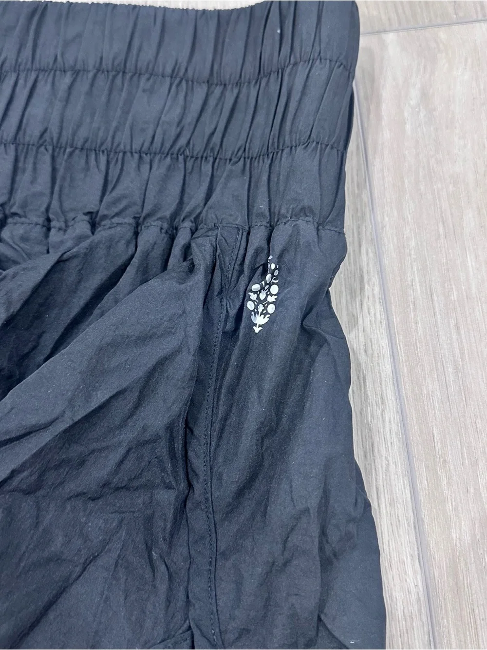 Free people movement the way home run high rise shorts small black and grey